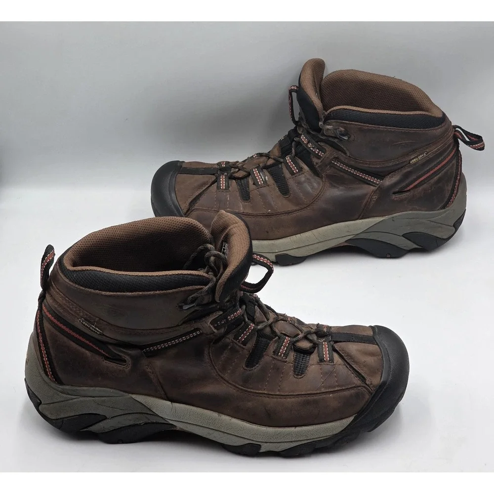 KEEN Targhee II Mid Waterproof Hiking Boots Mens 13 Bison Brown 1010126